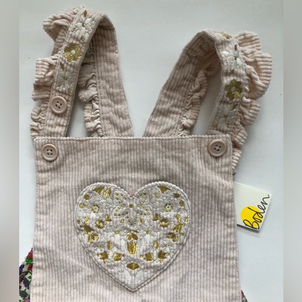 NWT Mini Boden Frill Strap Cord Overalls - Picture 8 of 9